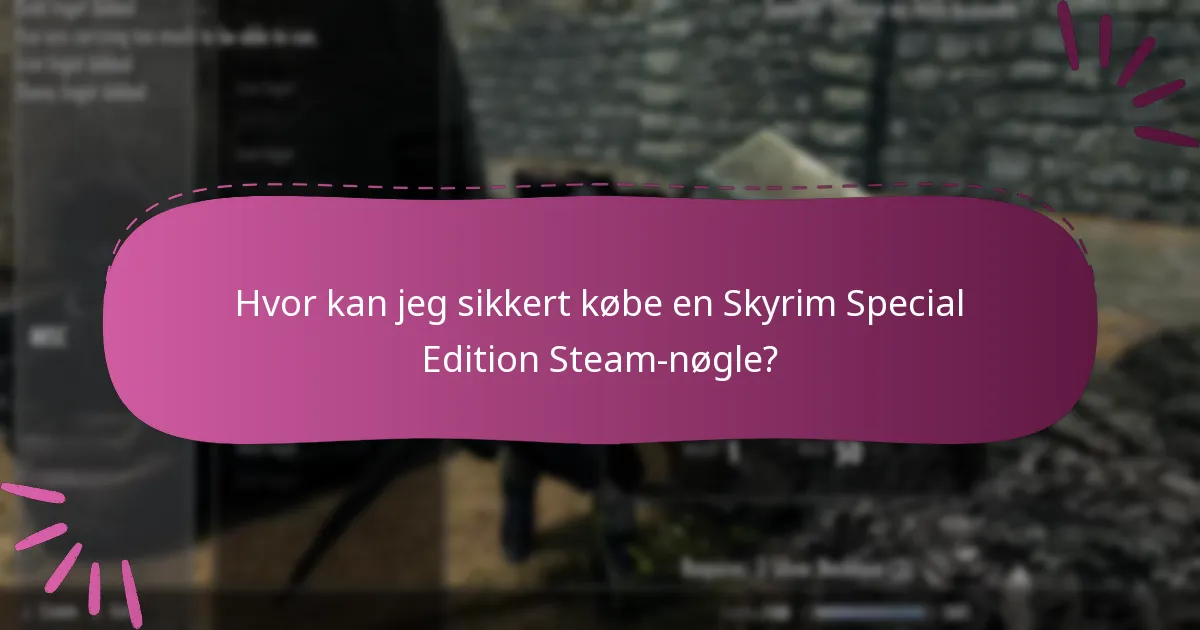 Hvilke skridt skal jeg tage efter køb af en Skyrim Special Edition Steam-nøgle?